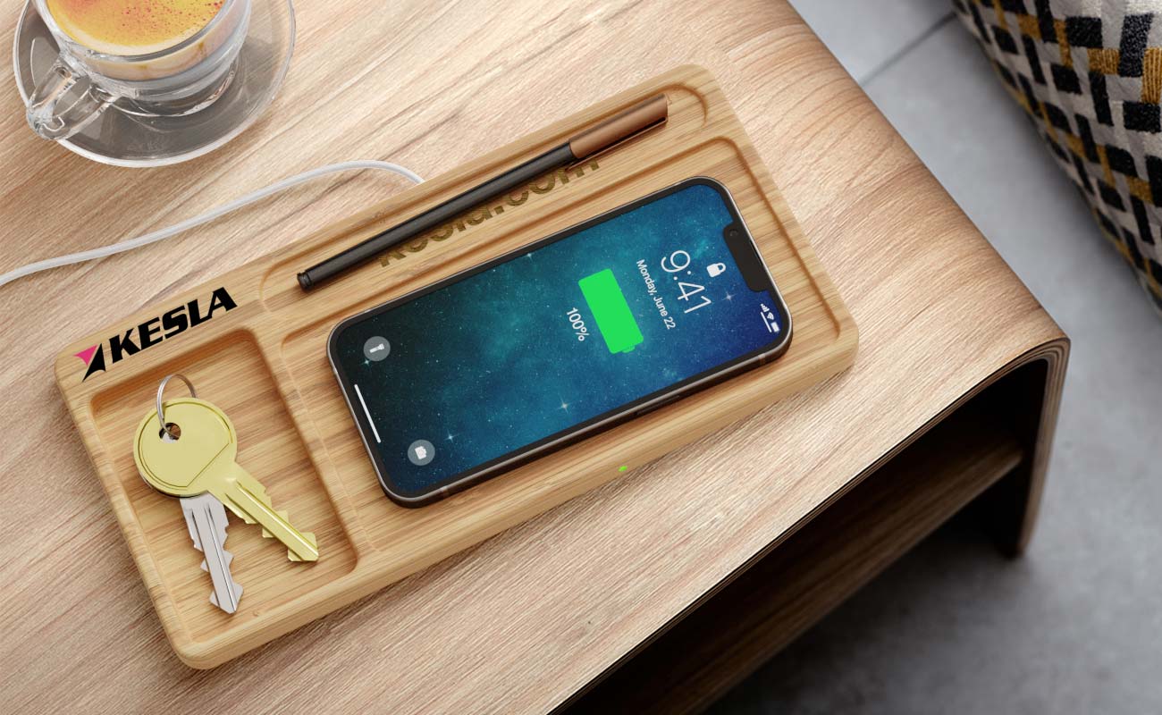 EcoDesk - Promotional Wireless Charger with Logo gallery thumbnail
