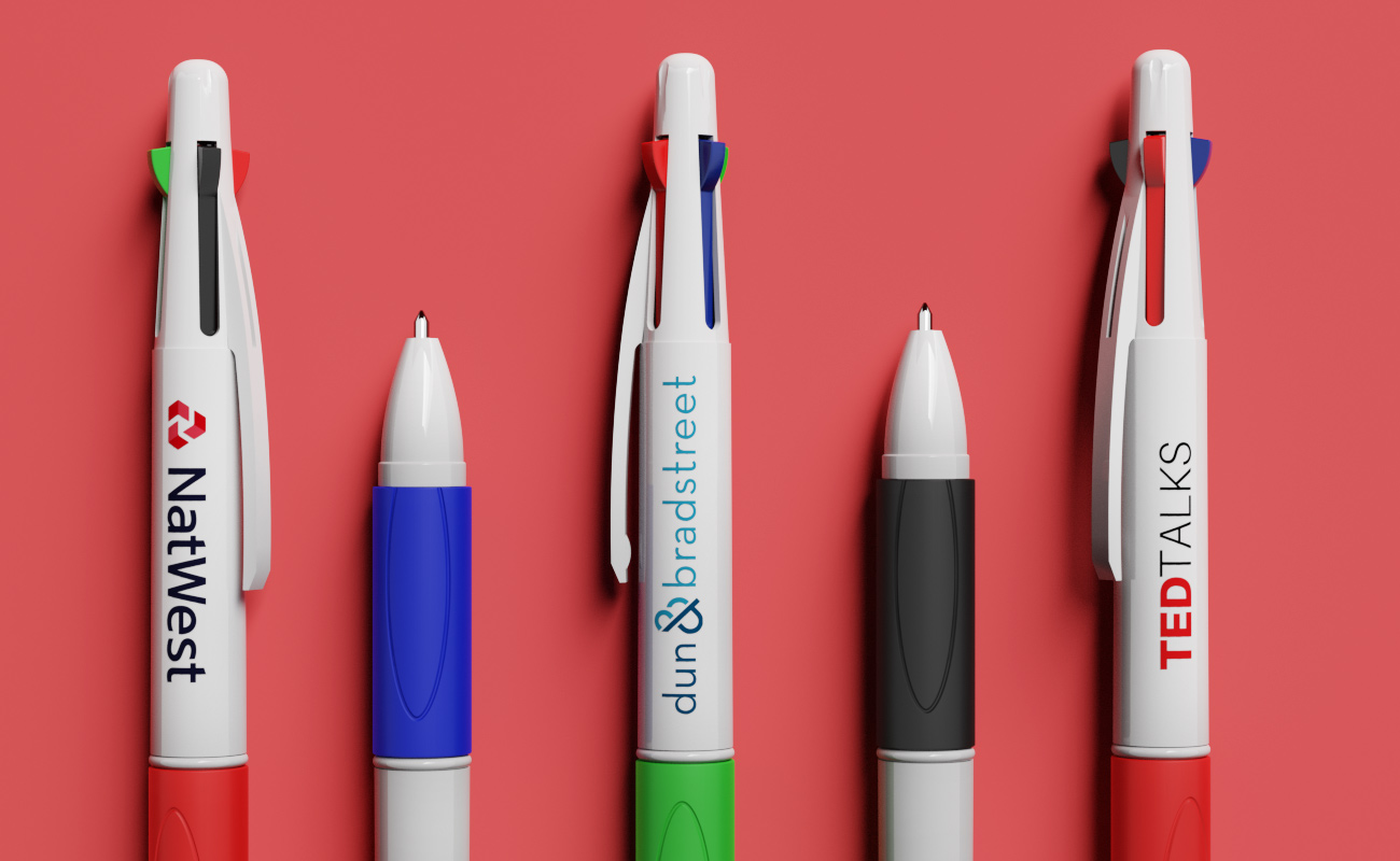 Quad - Branded Promotional 4 Color Pens