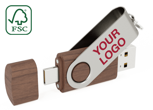 Twister Go Wood - Logo USB Drives