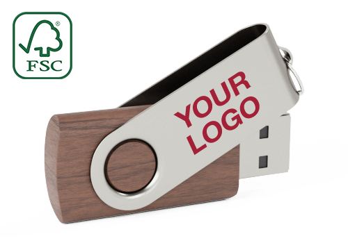 Twister Wood - Custom USB Flash Drives